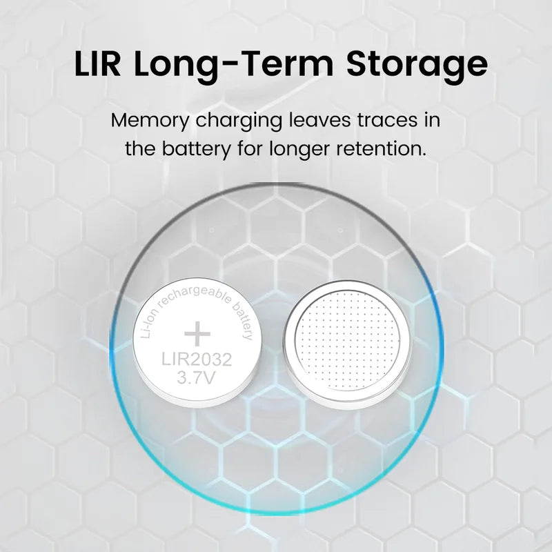 Rechargeable Coin Cell Battery Charger Type-C Port for LIR1025-2450 Batteries