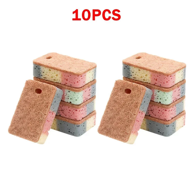 Nano Technology Cleaning Sponge Set - Multi-Purpose Kitchen & Bathroom Tools, Cotton & Wood Pulp, 5/10/20 Pieces