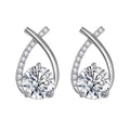 Cross Stud Earrings for Women Korean Style Crystal Jewelry Gift