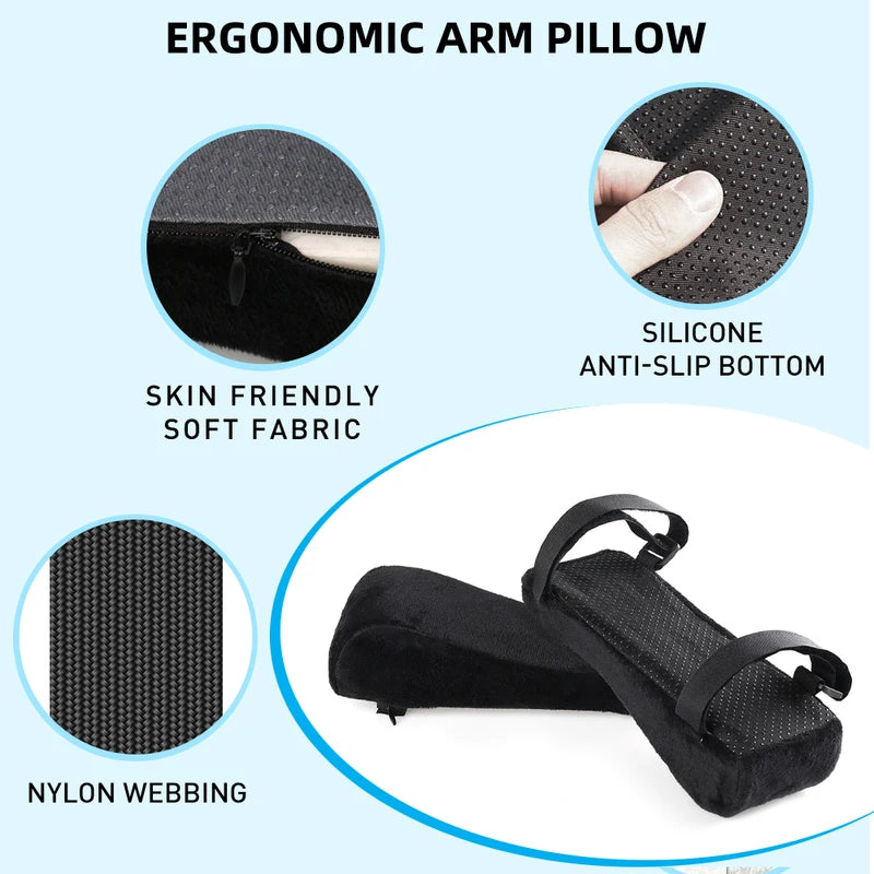 Ergonomic Office Chair Armrest Pads for Pressure Relief - 2 Pack