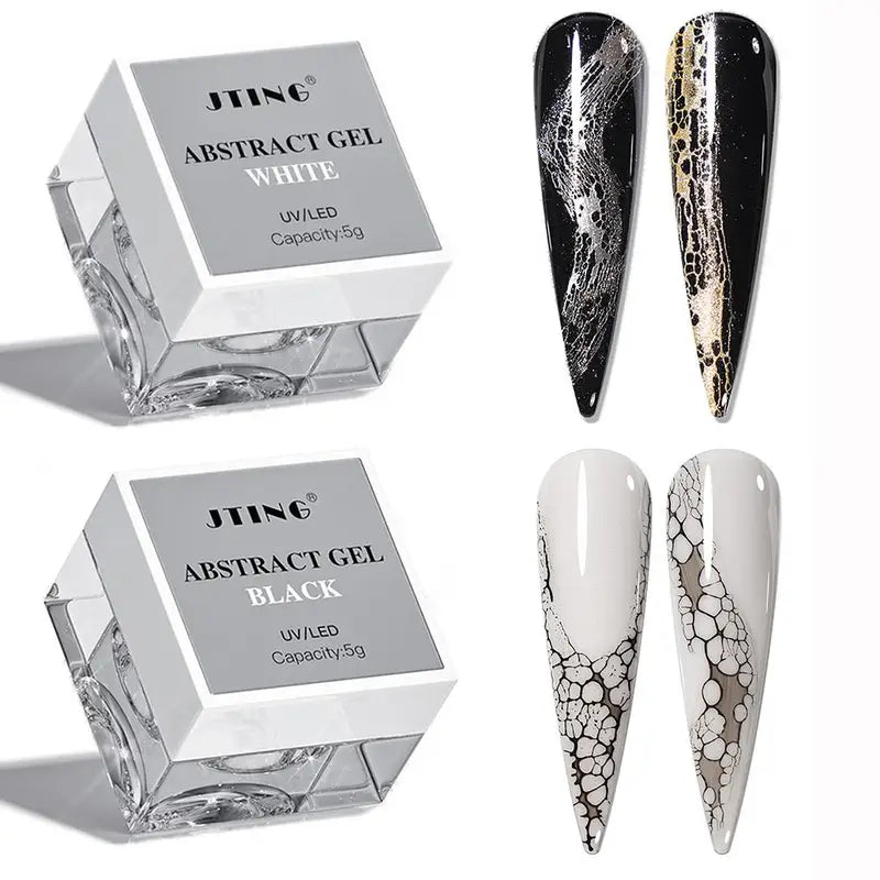 Semi-Permanent Nail Gel Polish with Hole Bubble Wave Texture - 5g, UV & LED Compatible
