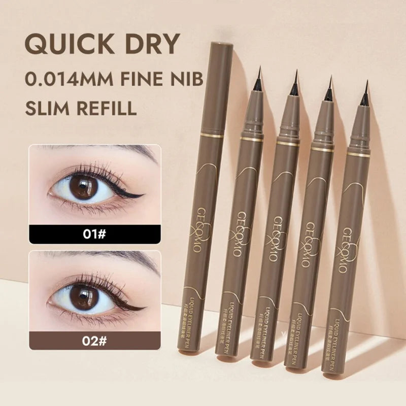 Waterproof Liquid Eyeliner Pen - Ultra-Thin, Long Lasting, Quick Dry, No Smudging