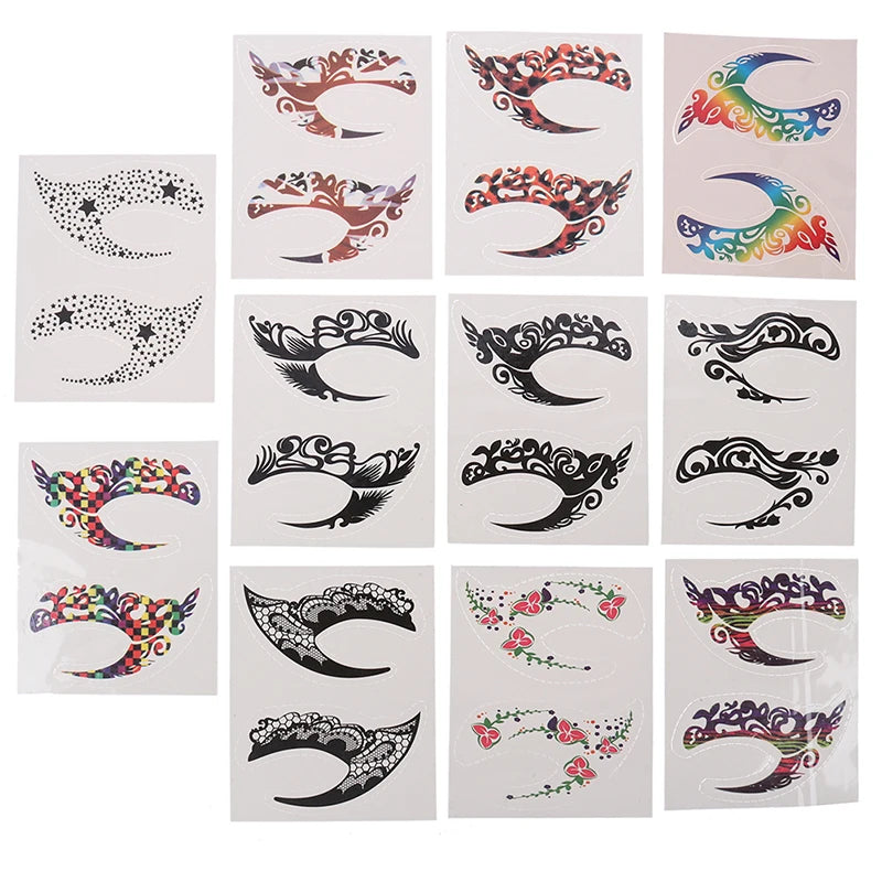 Halloween Temporary Face and Eye Tattoo Stickers for Party and Event