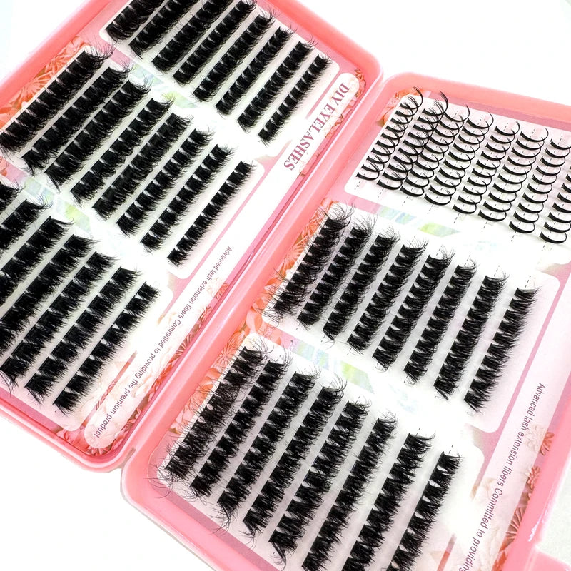 False Eyelash Clusters 48 Rows 6 Styles Volume DIY Extensions Thick Curly 8-18MM