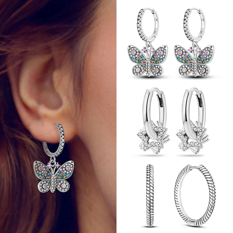 Sterling Silver Heart Earrings for Women & Girls - Hoop & Stud Jewelry Gift