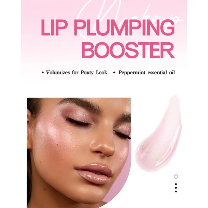Lip Plumper Gloss Moisturizing Lip Oil Enhancer with Vitamin E - Water Shine Boost