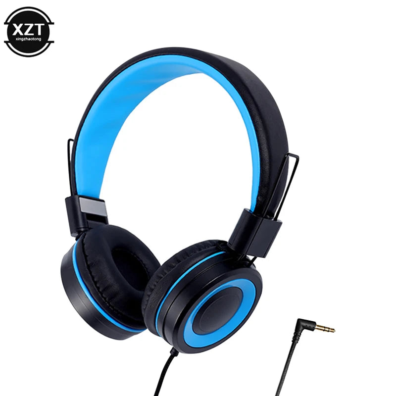 Kids Wired Headphones with Microphone, Foldable Stereo Earphones for Online Learning and Gaming