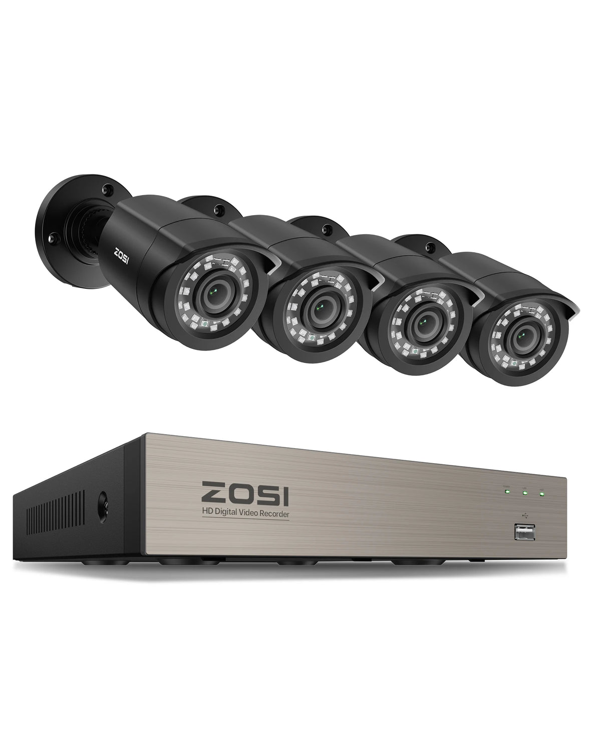 8-Channel 1080P CCTV Security System with 2-8 Cameras, Outdoor 5MP Lite DVR