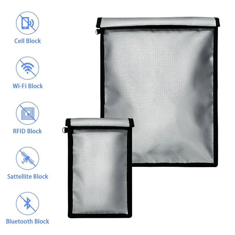 Fireproof Waterproof Faraday Bag Signal Blocker for Phones Tablets & Laptops