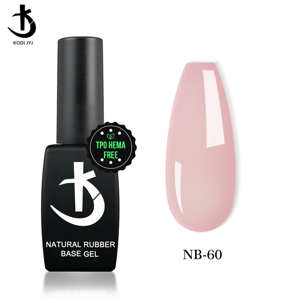 Natural Rubber Nail Base Gel - Hema-Free, 12ml, Eco-Friendly UV Nail Polish