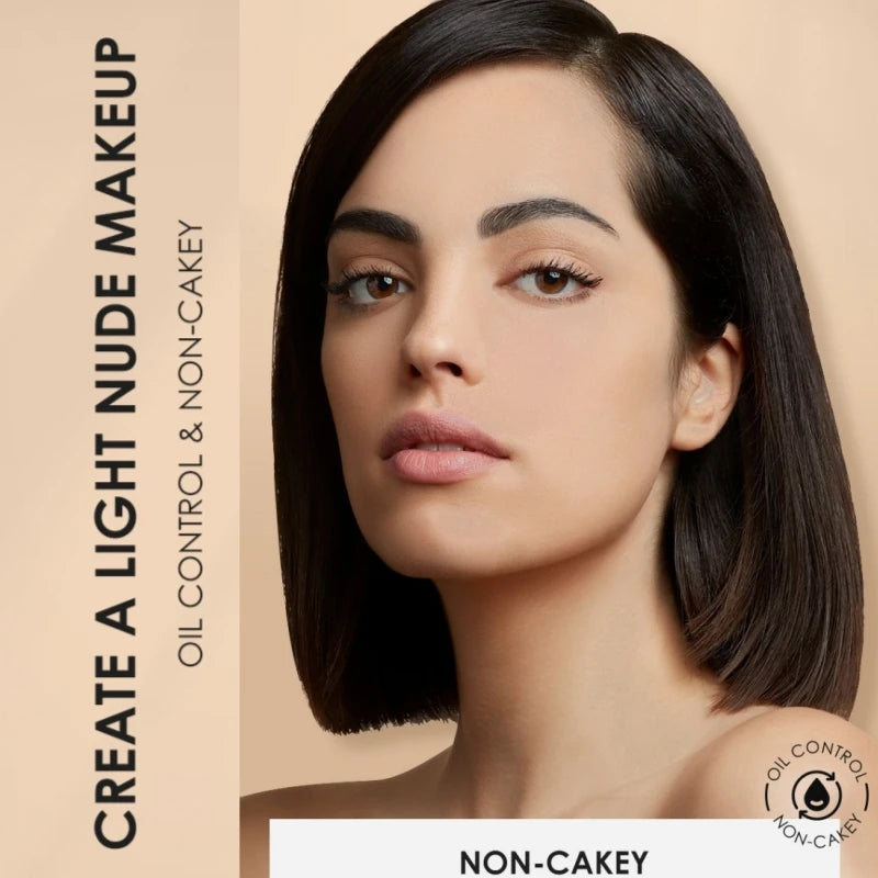 Face Powder with Oil Control & Brightening Finish - 3 Colors, Compact, 26g
