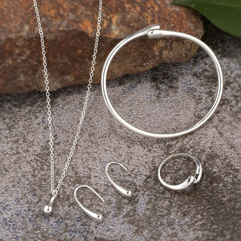 Water Drop Jewelry Set - Necklace, Bracelets, Rings & Earrings - Gift Set