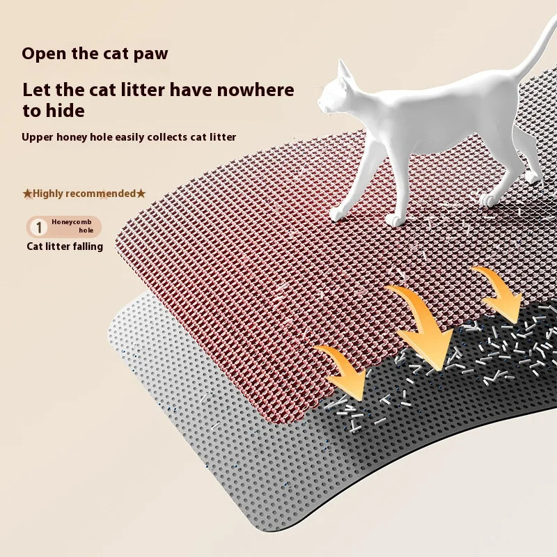 Large Cat Litter Box Mat with Non-Slip Waterproof Eco-Friendly Design