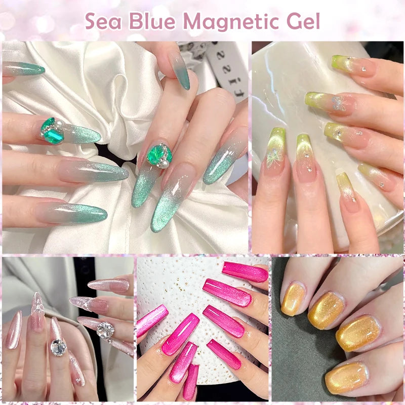 Holographic Magnetic Gel Nail Polish - Semi-Permanent UV Soak Off Varnish