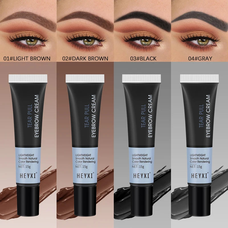 Waterproof Eyebrow Cream - Long-Lasting Color Fixing & Natural Finish, Multiple Shades