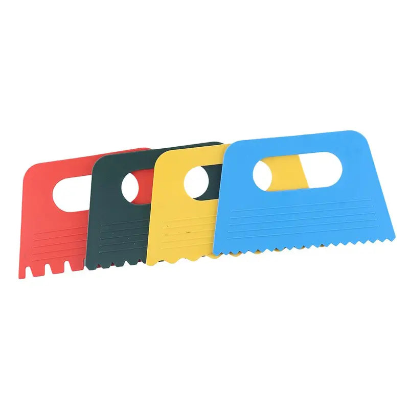 4 Pack Plastic Paint Scrapers - Multi-Purpose Sculpture and Pottery Tools