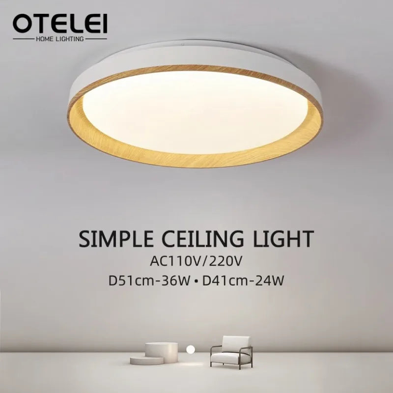 Dimmable Circular LED Ceiling Light 50cm for Living Room & Bedroom