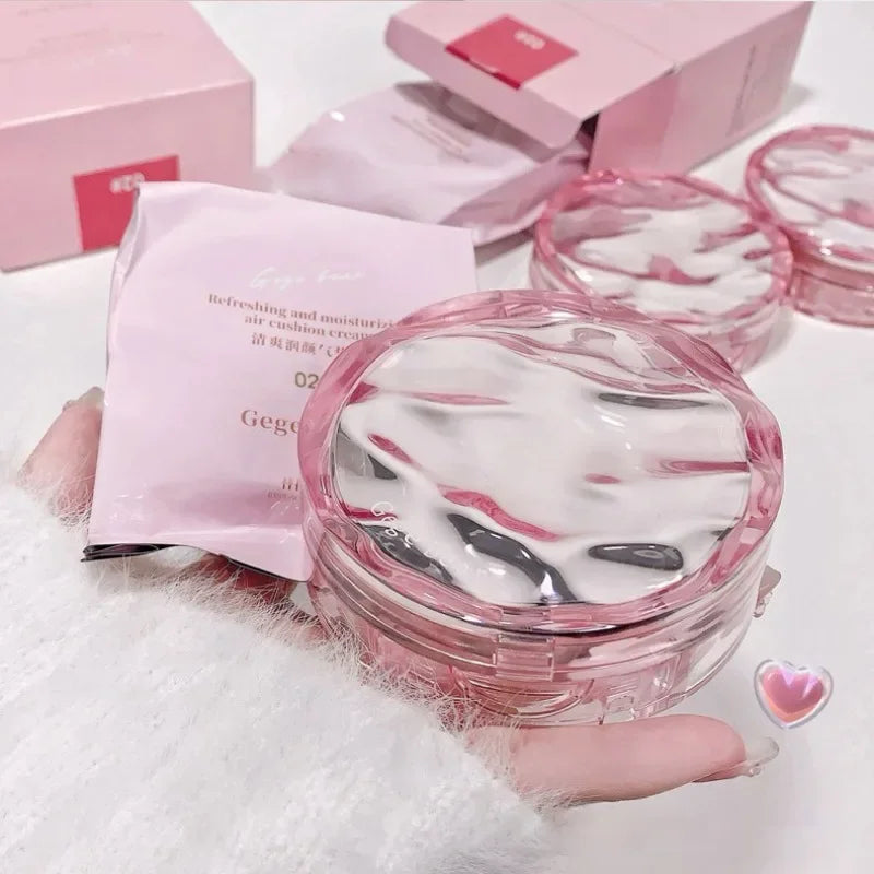 Moisturizing & Oil-Control Air Cushion Foundation with Mirror - Summer Korean Makeup