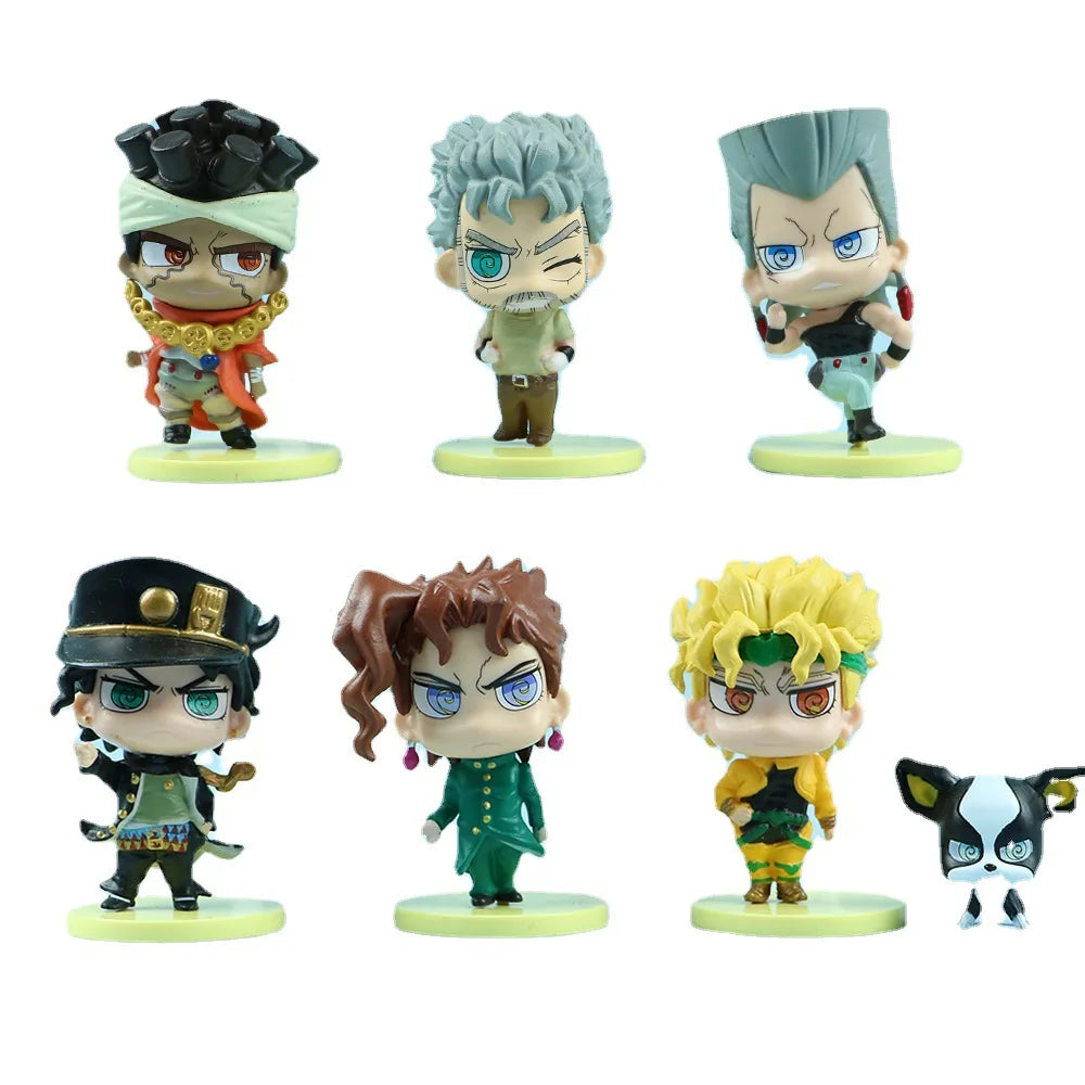 7-Piece JoJo's Bizarre Adventure Action Figure Toy Set - Cute Collectible Figures
