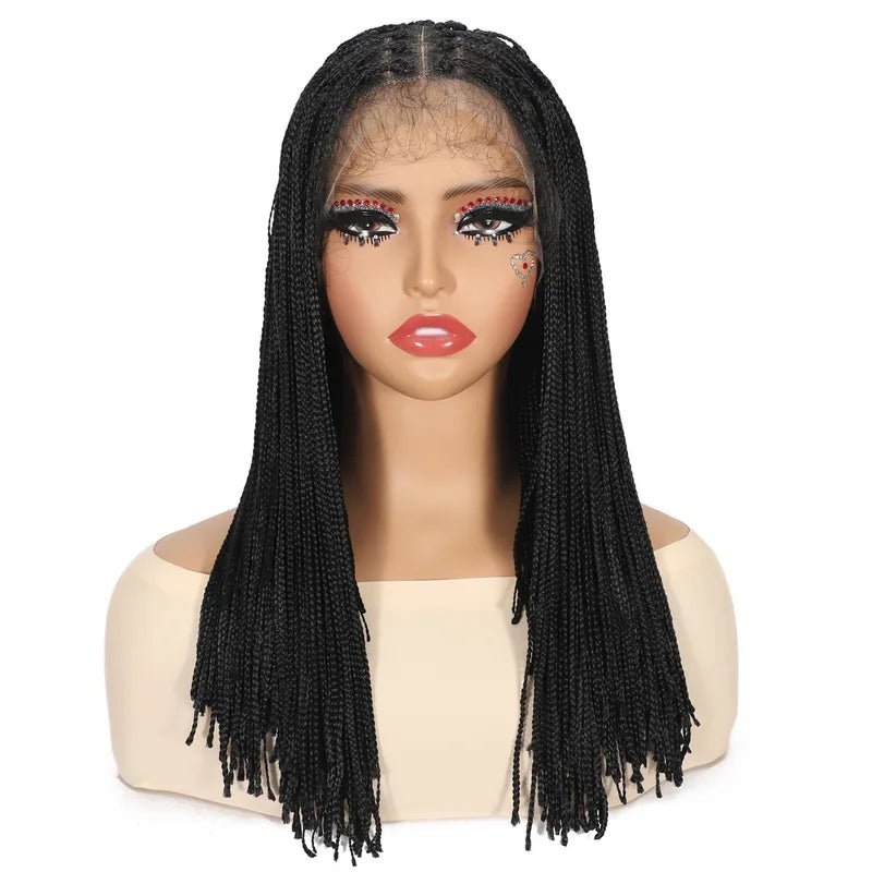 Full Lace Wigs for Black Women Knotless Braided Hair with Baby Hair - Multiple Colors & Lengths
