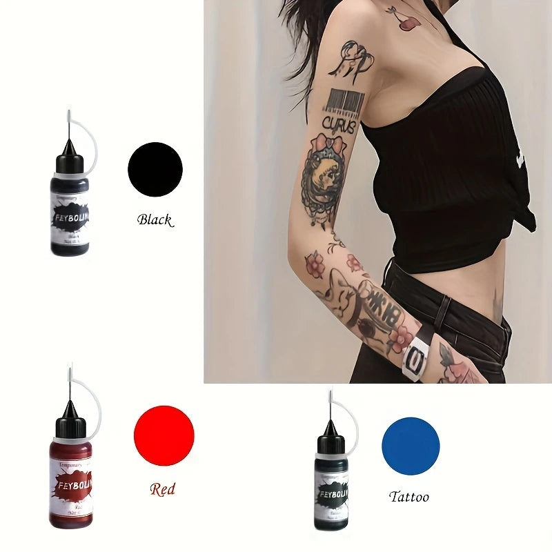 Colorful Temporary Tattoo Paste for Body Art DIY Henna & Face Paints