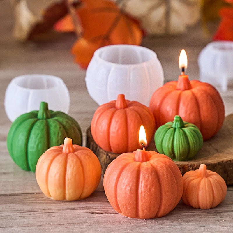 Pumpkin Silicone Candle Mold for Halloween DIY 3D Scented Candle Making