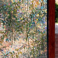 Green Vines Window Privacy Film - Decorative Static Glass Clings for Home & Office