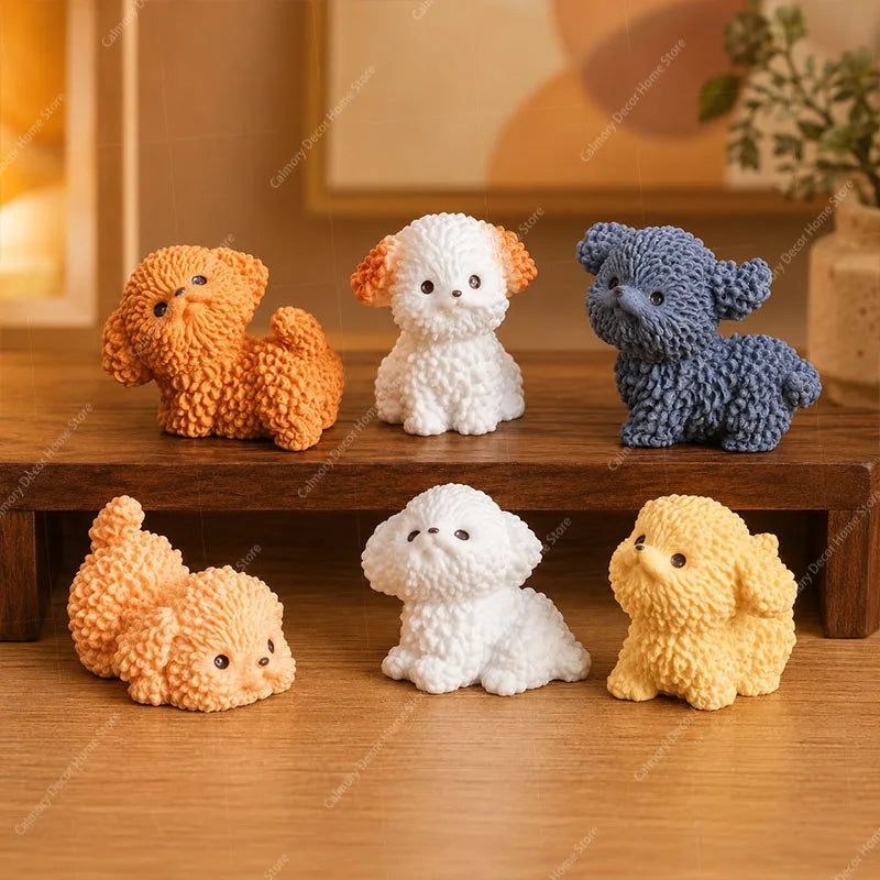 Cute Puppy Dog Micro Landscape Ornaments for Home Decor and Desktop Figurines