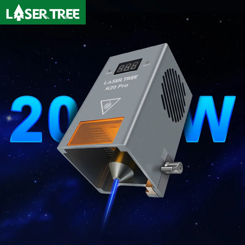 20W Laser Module for CNC Engraving and Cutting with Air Assist Nozzle