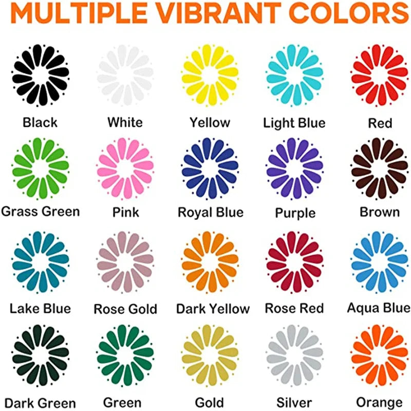 Heat Transfer Vinyl Bundle for T-Shirts - 20/14 Rolls, 12" x 3ft, Vivid Colors