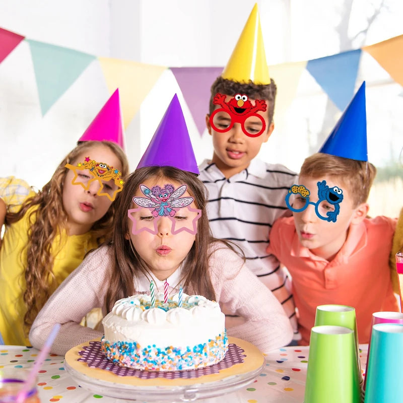 12-Piece Kids Party Paper Eye Masks Set for Children's Birthday Celebrations