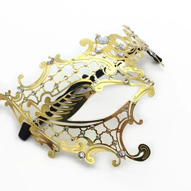 Metal Mask Half Face Venetian Masquerade Party Mask for Halloween & Events