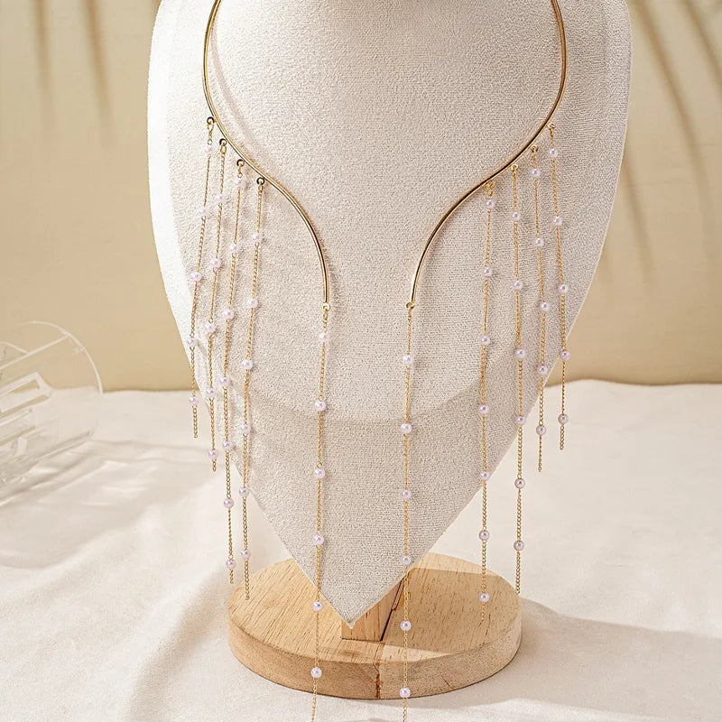 Pearl Tassel Necklace for Women - Elegant Fashion Jewelry, Party Gift