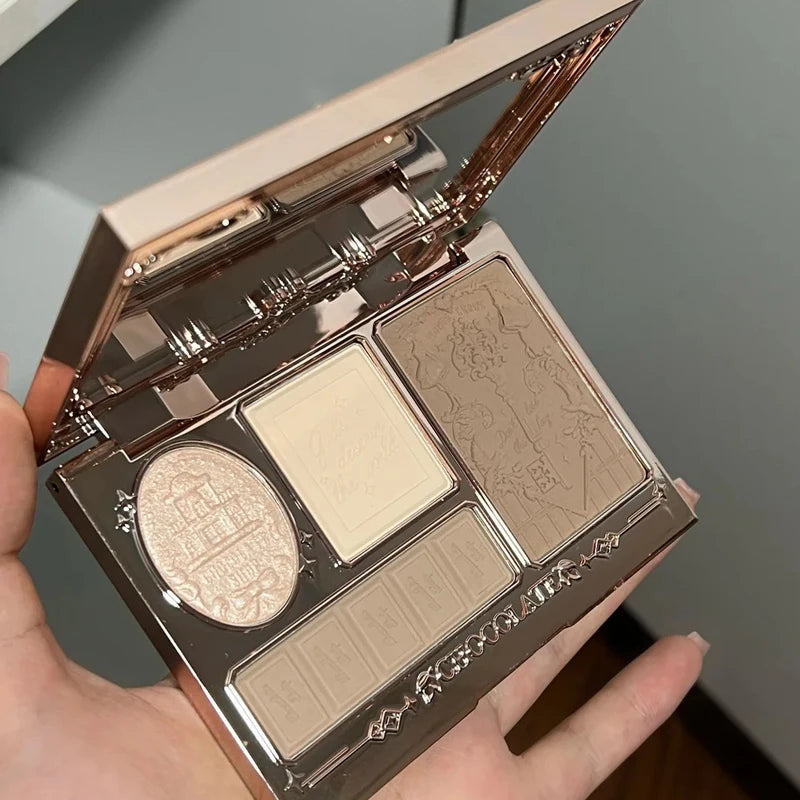 Contour Palette Highlighter & Bronzer Makeup Set - Waterproof, Long-Lasting, Vegan Beauty