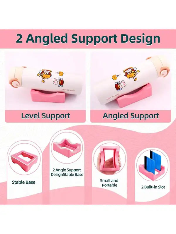 Silicone Tumbler Cup Cradle with Slot - Anti-Slip Vinyl Decal Holder for Crafts