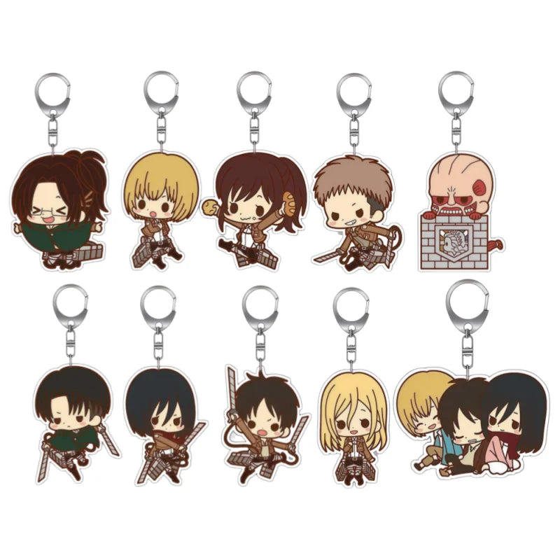 6Cm Acrylic Keychain for Attack on Titan Anime Backpack Decoration Fan Gift