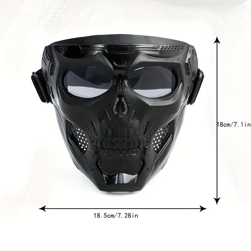 Motorcycle Skull Mask Wind Goggles Outdoor Sports Riding Safety Prop
