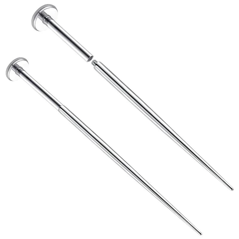 10pcs Piercing Taper Pins Set for Labret, Ear, Lip, Nose Jewelry - Surgical Steel Connectors