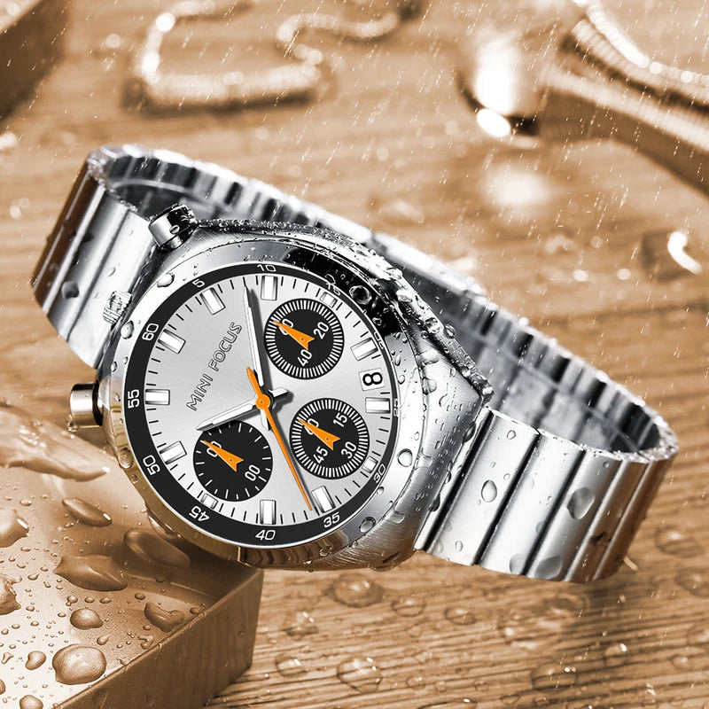 Luxury Women's Quartz Watch with Stainless Steel Strap - Multifunctional Business Style