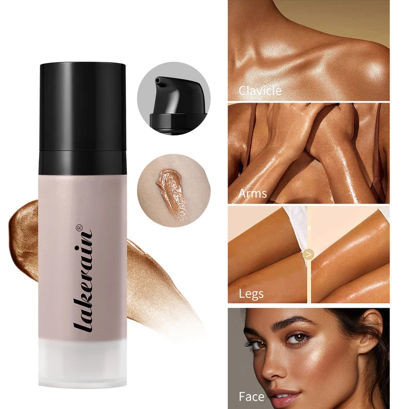 Highlight Dewy Skin Gel Primer for Face & Body - Lightweight Hydrating Makeup Base