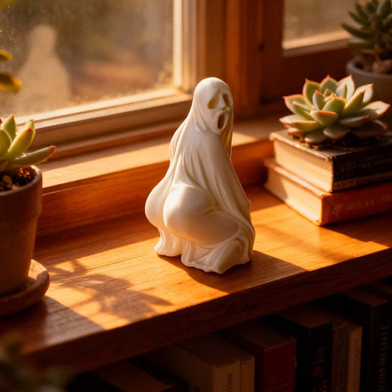 Funny Ghost Figurine - 3D Printed Indoor & Outdoor Decor, Gift, Party Filler