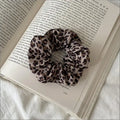 Vintage Leopard Print Large Scrunchie for Women & Girls Hair Accessories