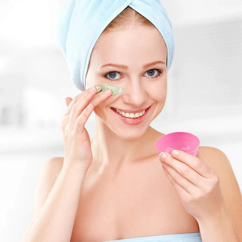 Silicone Facial Mask Brush Set with Mixing Bowls & Sponges - Skin Care Tools