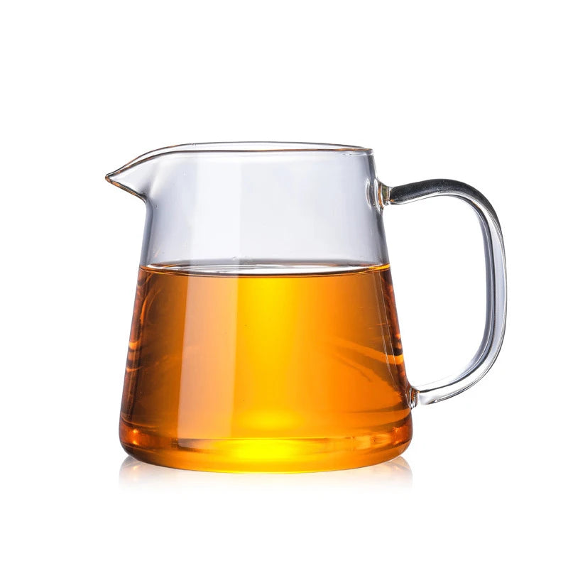 Heat-Resisting Glass Teapot Set with Infuser for Pu-erh Tea Brewing - Clear & Color Options