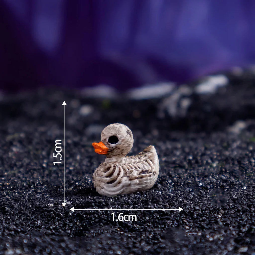 20-Pack Cute Skull Duck Resin Figurines for Halloween Home Office Decor