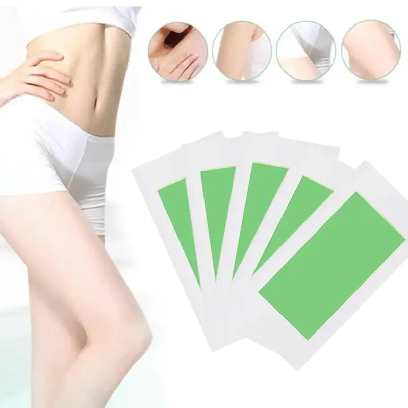 Professional Hair Removal Wax Strips for Face Body Legs Eyebrows - 10/20/50 Pack