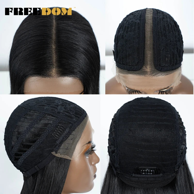 Long Synthetic Lace Front Wig for Women - 38 Inch Ombre Brown Red Blonde Highlight Cosplay Hair