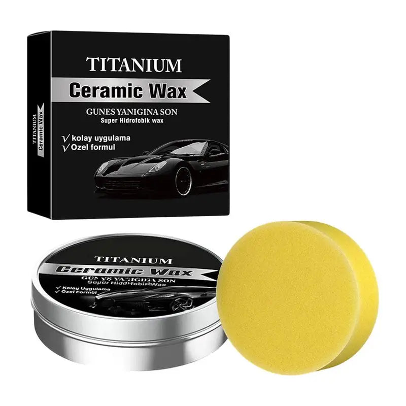 Ceramic Car Wax Sealant Kit - Waterproof Scratch-Resistant Coating with Applicator Sponge