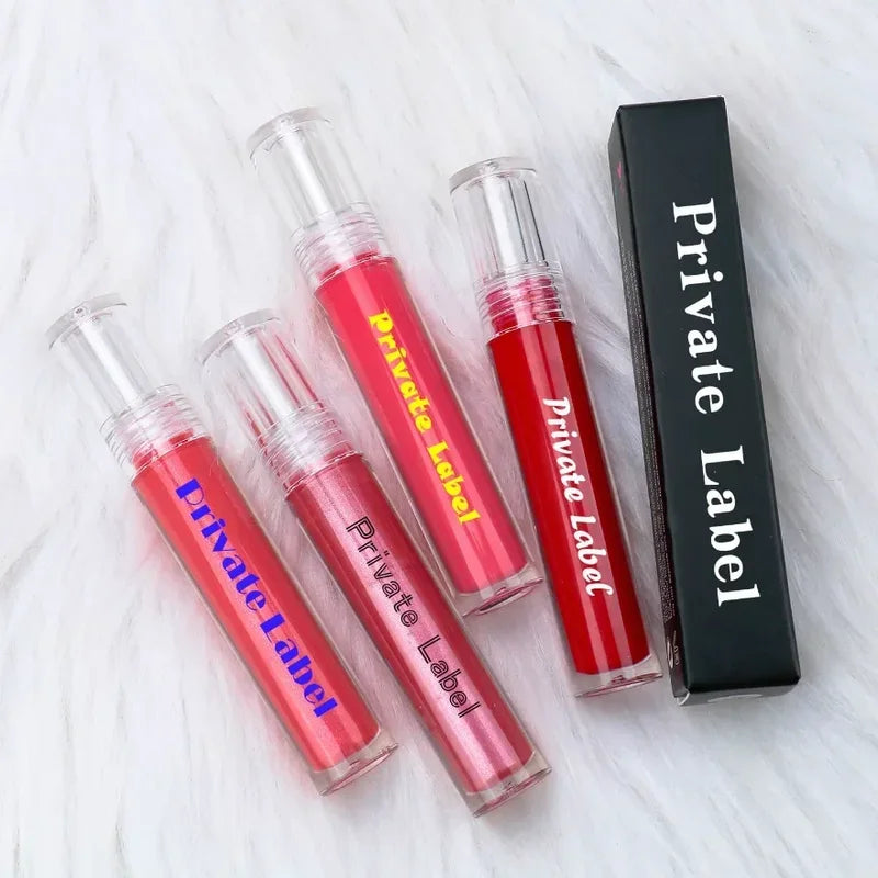 Vegan Transparent Shimmer Lip Gloss Liquid Lipstick with Custom Logo - 15g/25g/100g