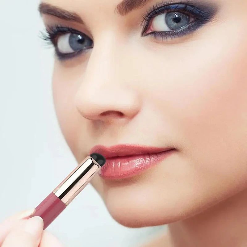 Silicone Lip Brush with Cover - Soft Concealer Lipstick Makeup Tool
